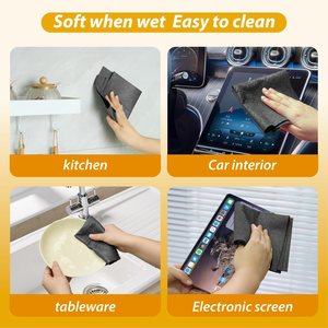 Reversible Microfiber Cleaning Cloth Thickened Magic Quick-Dry Lint-Free Cloth for Home Window <b>Mirror</b> Glass Cars Reusable - Product Image 6