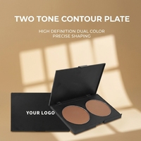 Palette de fard à joues personnalisée de luxe 2-en-1 avec logo sur mesure, crème et poudre, haute pigmentation, longue tenue, végétalienne, marque privée