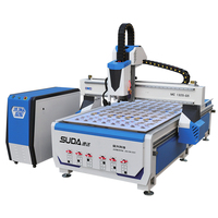 Système de contrôle CCD SUDA pour machine de fraisage CNC du bois, broche de refroidissement par eau 5,5 kW, 1300x2500 mm, 220V/380V, pompe à engrenages