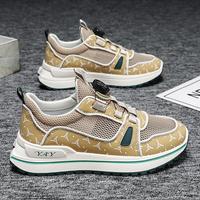 Nouvelles chaussures de sport pour hommes, tendance printemps-été, légères, à lacets, semelle épaisse, respirantes, amortissantes
