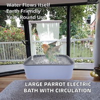 Bassin de bain électrique écologique Parrot Special Medium Tiger Skin Peony Wind Shower à circulation automatique pour oiseaux