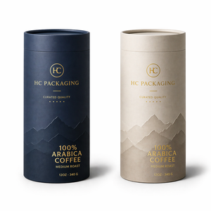 Elegant Custom Paper <b>Round</b> Cylinder Tube <b>Box</b> for Luxury Perfume Cosmetic Gold Foil Logo Matte Finishing Custom Print Wholesale - Product Image 1