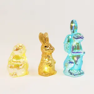 Easter Rabbit Glass Decoration Vintage Style Rabbit Gift Rabbit Easter Bunny Home Decor Gifts