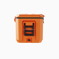 Boîte isotherme de 160 L, boîte de pêche, glacière de grande capacité pour la pêche en mer et le camping avec roues