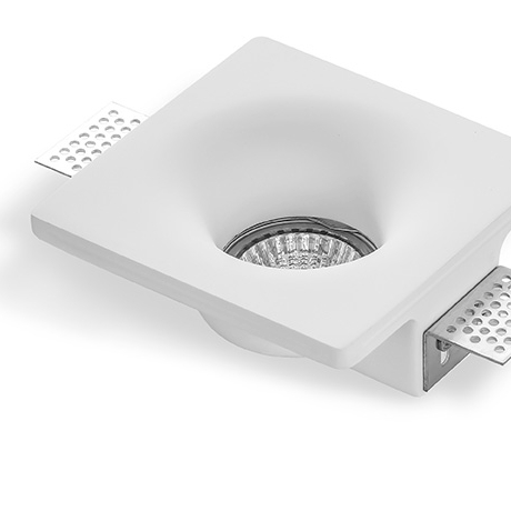 HR moderno bianco attraente soffitto quadrato incasso trimless gesso gesso lampade a led downlight