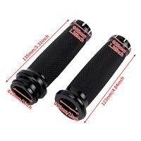 Puños de Acelerador Electrónicos de 25 mm (1 pulgada) de Aluminio y Goma para Harley Touring CVO Street Glide Softail Fat Boy 1996 en Adelante