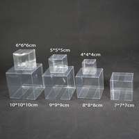 Boîte cadeau pliable transparente en PVC PET, boîte de présentation transparente en cristal, boîte d'emballage en plastique rectangulaire