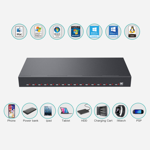 Sipolar A-165C Hub USB de 16 Puertos, <span class=keywords><strong>200W</strong></span> de Carga, Hub USB-C, Estación de Acoplamiento, Adaptador Hub Tipo C - Product Image 1