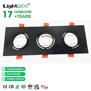 Support de lampe moderne GU10, cadre de projecteur MR16 <span class=keywords><strong>E27</strong></span>, coque de support de lampe circulaire encastrée pour plafond, base de lumière LED, douille d'éclairage - Product Image 3