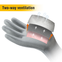 XINGYU Vente en gros Gants de sécurité au travail en PU industriel antidérapants Protection du travail Gants de sécurité au travail en polyester PU de calibre CE 13