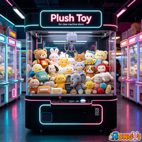 Peluche en tissu ultra doux de 8 pouces, motif ours et canard mignons, jouet pour machine à griffes, vente en gros pour cadeaux et stands de jeux d'arcade