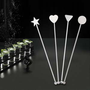 Palitos de Coquetel e Mexedores de Bar Modernos em Aço Inoxidável Ecológicos de 19cm para Festas, Hotéis e Restaurantes - Product Image 1
