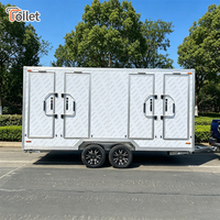 Remorque Sanitaire Mobile 4 Stations de Luxe – Toilettes Extérieures Portables avec Douche