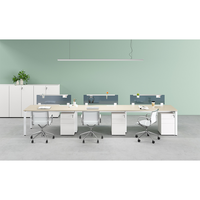 Mobilier de bureau modulable personnalisé espace ouvert 2 4 6 8 places bureau poste de travail pour le personnel