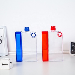 Tùy Chỉnh Quảng Trường Máy Tính Xách Tay <span class=keywords><strong>Memo</strong></span> Chai Nước Phẳng Nhựa Màu Sắc Có Thể Tháo Rời Hộp Lưu Trữ Chai Phẳng Với Silicone Xử Lý - Product Image 5