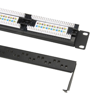 Panel de Conexiones de Red HY Connect Sin Blindaje 8P8C, Montaje en Rack 1U, RJ45, 24 Puertos, Cat5e, Cat6, Cat6a, UTP, Ethernet, LAN