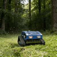 Robot Pemotong Rumput Mini Crawler 4-Tak Industri, Efisiensi Tinggi untuk Memotong Rumput di Lereng, Promo Harga Spesial