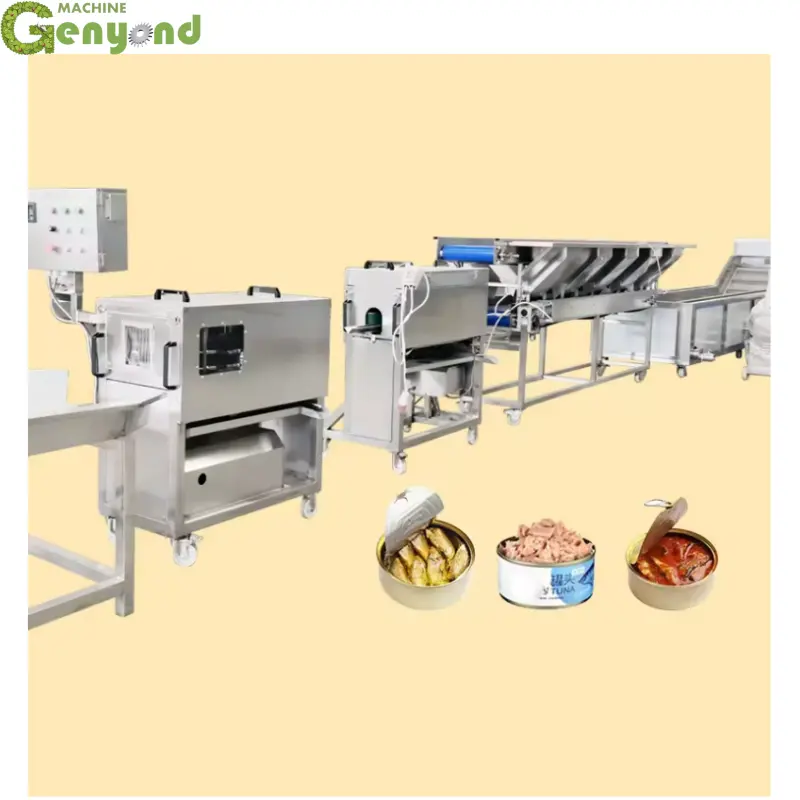 โรงงาน Genyond เครื่องกระป๋องเนื้อเนื้อกระป๋องอาหารกลางวันอัตโนมัติ สามารถผลิตภัณฑ์เนื้อไก่
