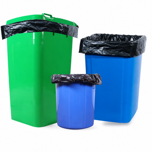 Sacs poubelles noirs extra épais, résistants, grands sacs poubelles, sacs de nettoyage commerciaux, 50 pièces par lot, vente en gros - Product Image 2