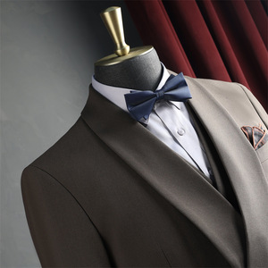 Trajes de Blazer de 3 Piezas para <span class=keywords><strong>Hombre</strong></span>, Corte Entallado, Doble Botonadura, para Novios y Padrinos de Boda, Venta al Por Mayor de Fábrica - Product Image 2