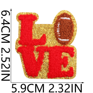 एर्कोमी कस्टम 2026 विश्व फुटबॉल लोकप्रिय डिजाइन प्यार फुटबॉल लोहा-कपड़ा टोपी बैग सजावट के लिए कम्प्यूटरीकृत कढ़ाई पैच - Product Image 5