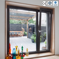 Fenêtres à battants modernes en aluminium isolant à double vitrage, insonorisées, design horizontal, pour usage extérieur (maison, bureau)