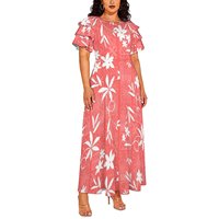 Robe longue élégante et respirante pour femme, motif Aloha personnalisé, style polynésien et samoan, collection été 2026