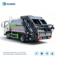Nouveau camion à ordures compacteur arrière Howo 4x2 6M³ 150HP Euro 6, mini camions à ordures, camion compacteur de déchets Howo