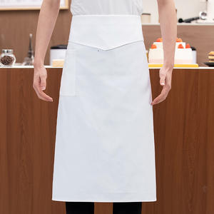 Logotipo personalizado negro blanco rosa restaurante poliéster algodón delantal barbacoa impermeable cocinero Chef cocina delantal para Mujeres Hombres con bolsillos - Product Image 1