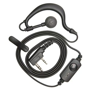 Cable de auriculares Domeson para walkie-talkie, conector de 3.5 mm, tipo gancho para la oreja, accesorio de audio universal para redes de radio. - Product Image 3