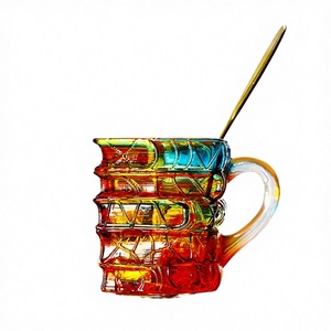 New Handmade High Borosilicate Glass <b>Easter</b> Book Coffee Mug 3D Stacked Breakfast Milk <b>Cup</b> - Product Image 1