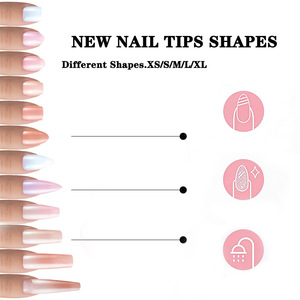 Kit d'ongles carrés 3D réutilisables en acrylique personnalisés de qualité salon avec colle pour mariage, qualité professionnelle - Product Image 4