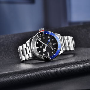 Nouvelle montre mécanique <span class=keywords><strong>PAGANI</strong></span> <span class=keywords><strong>DESIGN</strong></span> 40MM BB58 GMT <span class=keywords><strong>2022</strong></span>, montre automatique de luxe pour homme, bracelet en acier inoxydable à rivets, montre de plongée - Product Image 2