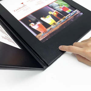 Menú de Restaurante con Iluminación LED, Cubierta de Cuero Sintético Negro, 3 Páginas, Fabricante - Product Image 5