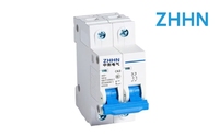 Interruptor Automático Modular (MCB) de 2 Polos, 63A, 230/400V, Capacidad de Ruptura de 6kA, para Riel DIN, para Caja de Distribución