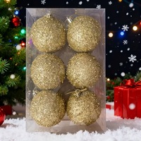 8cm Bruchsichere Weihnachtskugeln 9-teiliges Set Plastik-Hängeornamente für Feiertagspartys Weihnachtsbaum-Deko Rot Gold Silber