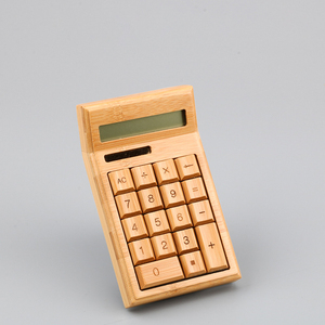 Wooden <strong>Solar</strong> <strong>Calculator</strong> Desktop <strong>Calculator</strong> for Office Bamboo Desk <strong>Calculators</strong> - Product Image 3