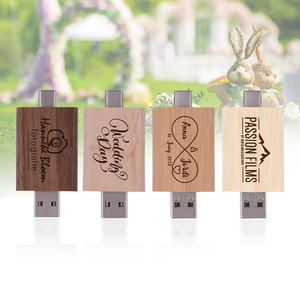 Chiavetta USB <span class=keywords><strong>2</strong></span> in 1 in Legno OTG <span class=keywords><strong>2</strong></span>.0 con Logo Personalizzato, 4GB 8GB 16GB 32GB Tipo C, Memoria USB 3.0 64GB con Confezione, Pen Drive 128GB - Product Image 3