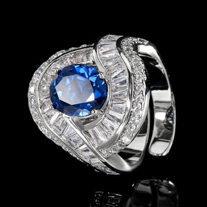 Best Seller Wholesale Fashion Jewelry Eco-friendly Copper Oval Cut 8*10mm Red Zircon Vintage Hand Designer <b>Rings</b> for Bulk Retail - Product Image 4
