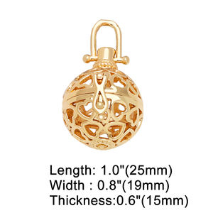 ASJEWELRY Plaqué Or Souhaitant Boules Creux Coeur Harmonie Carillon Ange <span class=keywords><strong>Bola</strong></span> Collier Pendentifs pour <span class=keywords><strong>Grossesse</strong></span> 2506 Pdtb407 - Product Image 4