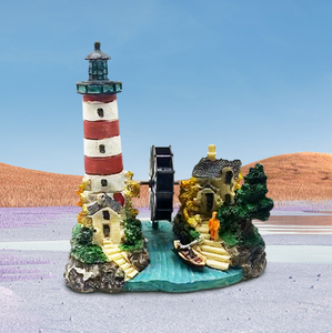 Aquarium Decoratie Aquarium Ornament Hars Kleine Vuurtoren Oceaan Serie Mediterrane Kleine Vuurtoren - Product Image 4