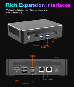 Ejecute rápido y potente Intel 13th Core I9 13900H Computadora pequeña 2 * RJ45 Pantalla cuádruple 6 * USB Win11 Mini <span class=keywords><strong>PC</strong></span> para juegos de escritorio - Product Image 5