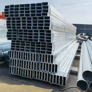 ERW-tubería cuadrada de acero, tamaños estándar, tubo de acero galvanizado cuadrado prerecubierto de zinc, 4"