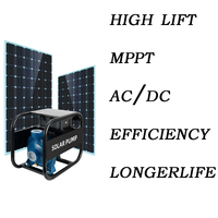Pompe à eau solaire hybride AC/DC à haute pression avec réglage intelligent par détection de lumière