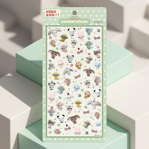 Korean HINAKUU 3D Waterproof PVC Popcorn <b>Stickers</b> Fluffy Friends Cute Soft Character <b>Sticker</b> Sheet Diary Planner Laptop Phone - Product Image 3