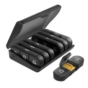 ポータブル<span class=keywords><strong>3</strong></span>日間ウィークリーピルオーガナイザー収納ボックスPCプラスチックケースビタミン魚油サプリメント薬管理用 - Product Image 1