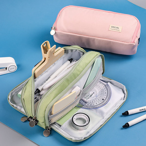 Estuche de lápices Art de gran capacidad, bolsa de 3 compartimentos para bolígrafos para adolescentes escolares - Product Image 4