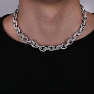 Popular European American <b>Cross</b>-border New Cuban <b>Chain</b> Street Hip-hop Personalized Trendy Men's Necklace Electroplated - Product Image 1