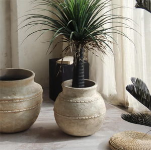 Nuevo producto de decoración del hogar montado en el suelo de estilo chino-<span class=keywords><strong>Maceta</strong></span> de <span class=keywords><strong>barro</strong></span> de magnesio en forma de cilindro redondo creativo - Product Image 4