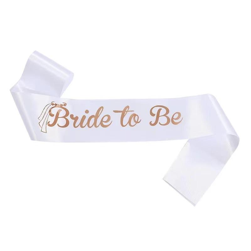 Globe style-white background rose gold letter bride to be